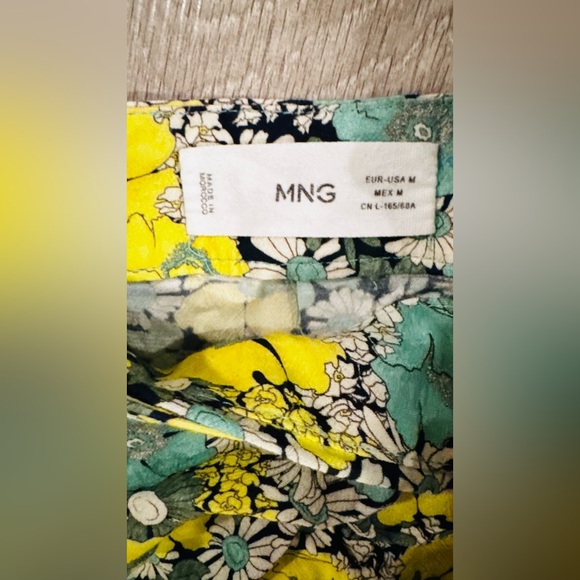 Mango Floral Skirt with Yellow and Teal Accents - Picture 8 of 8